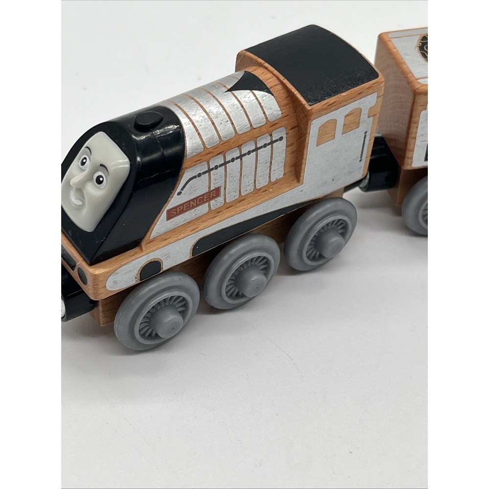 Thomas & Friends Wood Spencer Engine & Tender Set FHM42 Wooden Railway Train - Picture 5 of 16